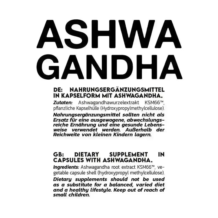 Inlead Ashwagandha KSM-66 120 Kapseln, Nahrungsergänzungsmittel mit Ashwagandha KSM-66