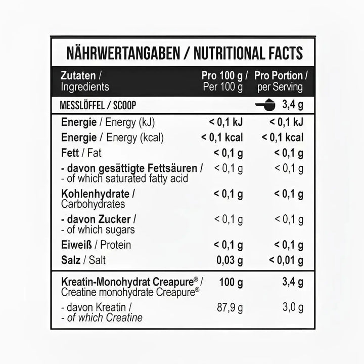 MST - Creatin Monohydrate 1000g - Sportnahrung