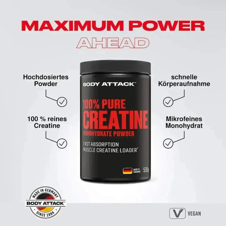 Body Attack 100% Pure Creatine 500g