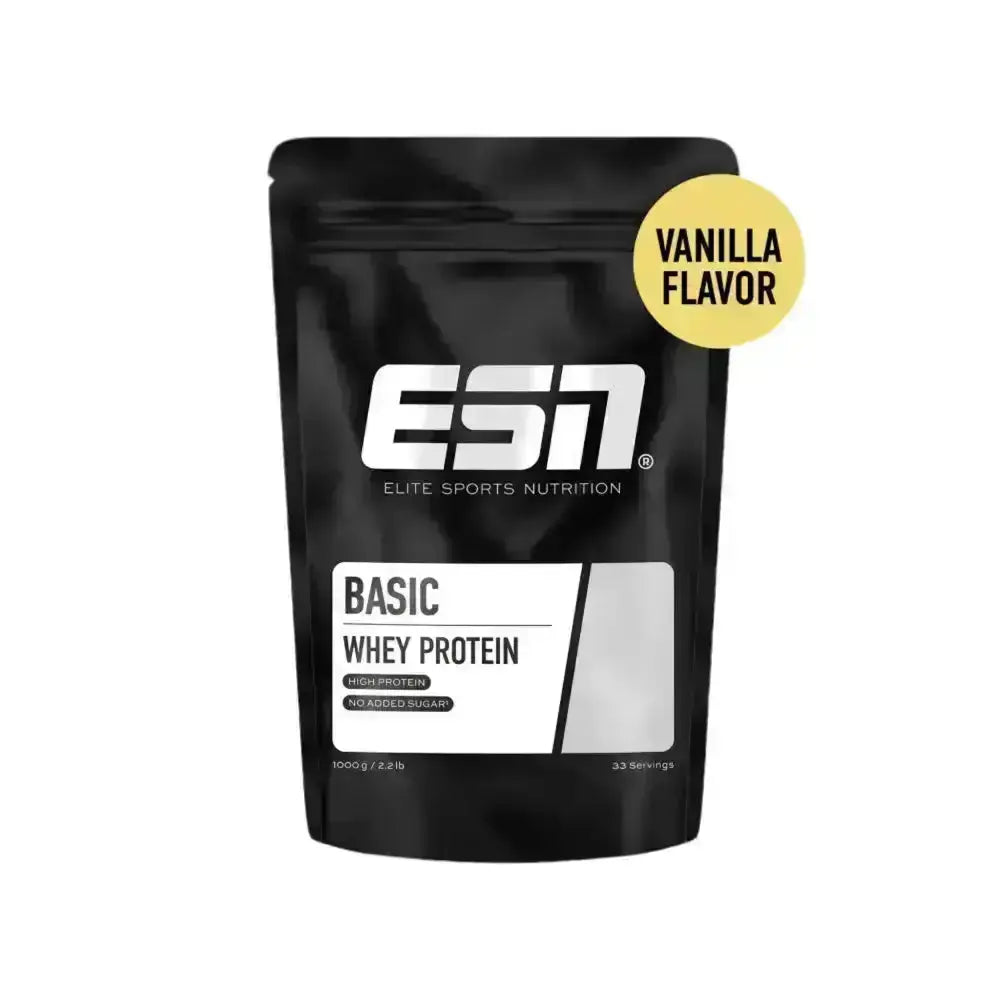 Vanille Geschmack ESN Basic Whey 1kg Eiweißpulver für Fitness und Gesundheit