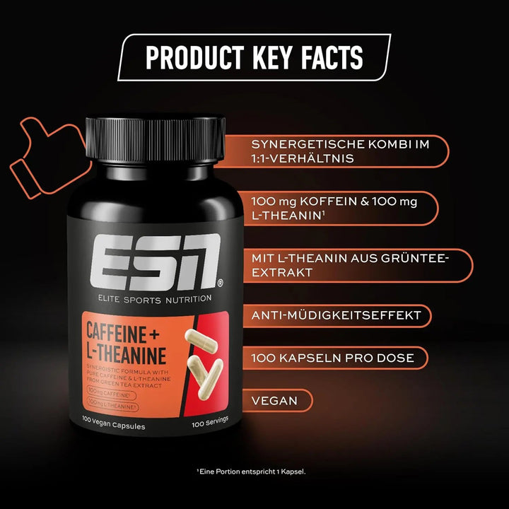 ESN Caffeine + L-Theanine 100 Kapseln ESN