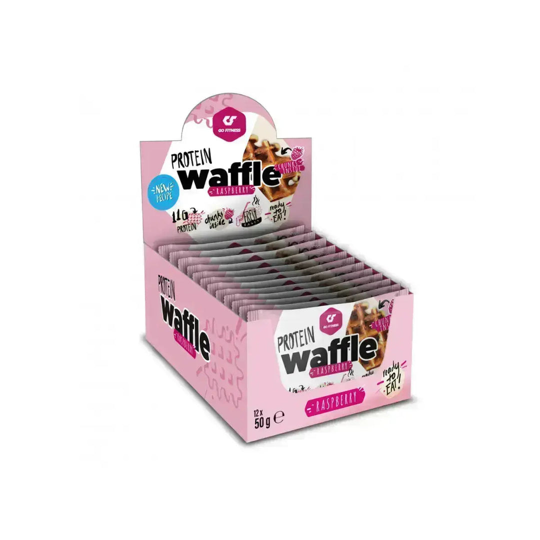 Box von Go Fitness Protein Waffel 12x50g mit leckerem Fitness Protein Waffel