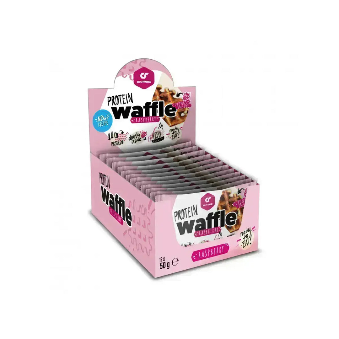Box von Go Fitness Protein Waffel 12x50g mit leckerem Fitness Protein Waffel