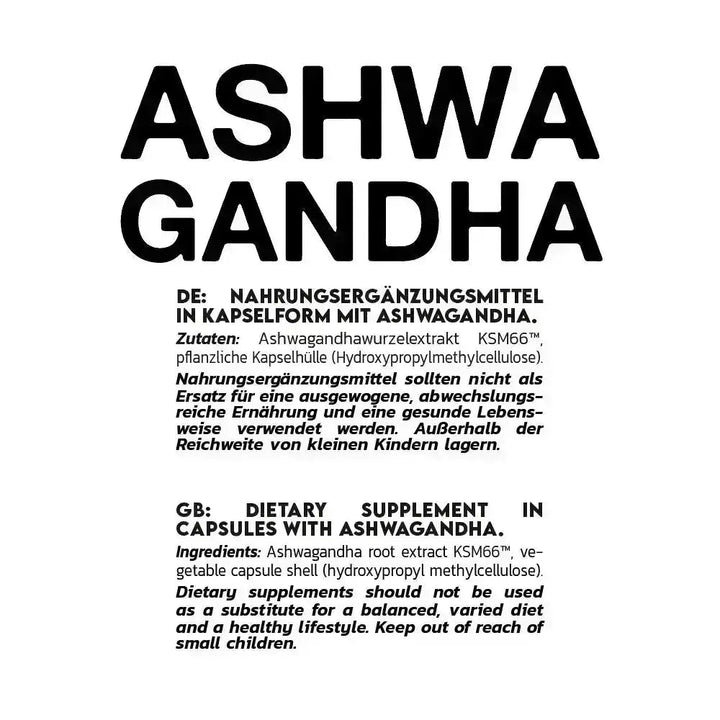 Inlead Ashwagandha KSM-66 120 Kapseln, Nahrungsergänzungsmittel mit Ashwagandha KSM-66
