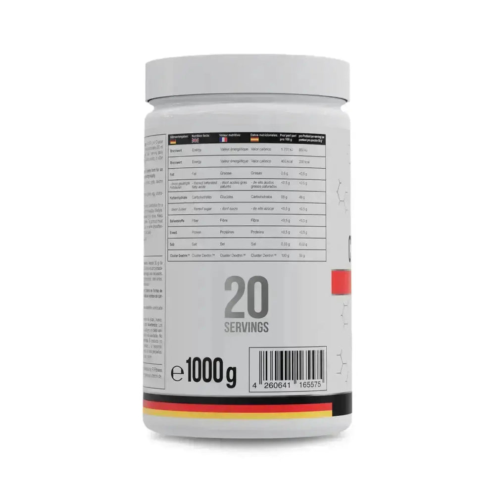 Weiße Proteinpulver Verpackung für MST Cluster Dextrin 1kg Produkt