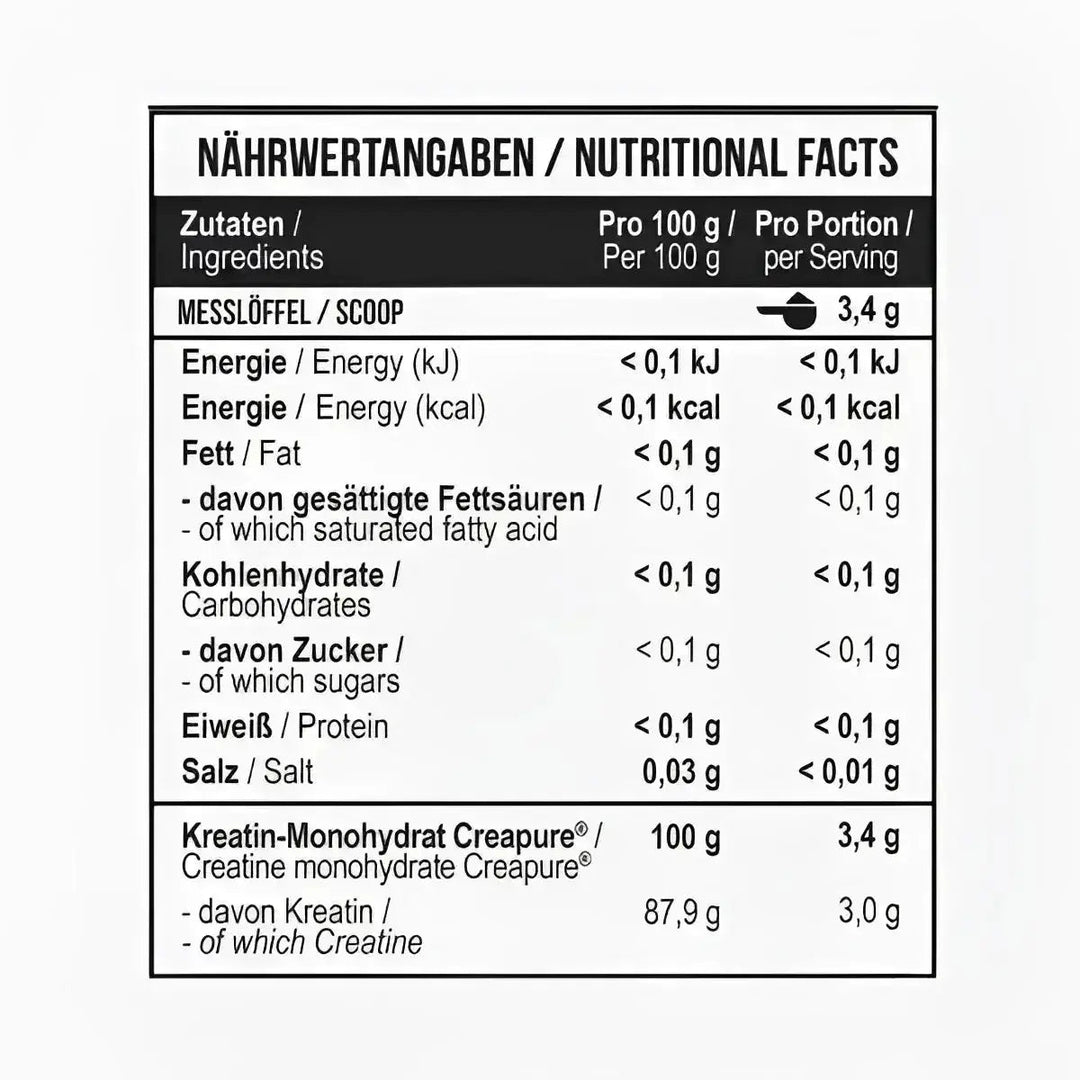 MST - Creatin Monohydrate 1000g - Sportnahrung