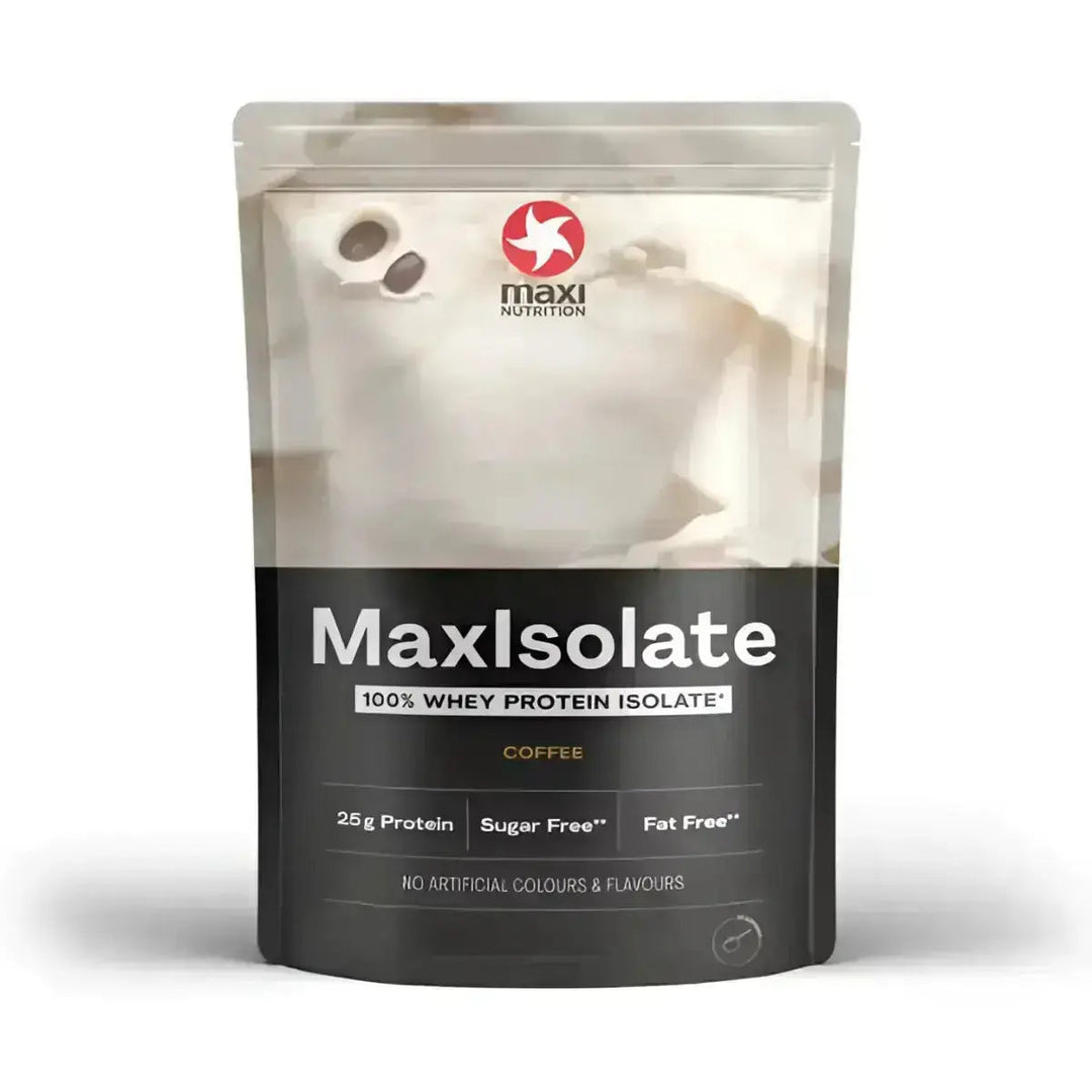 MaxiNutrition MaxIsolate 1000g Kaffee-Whey Protein Isolat, ideal für Fitnessfans