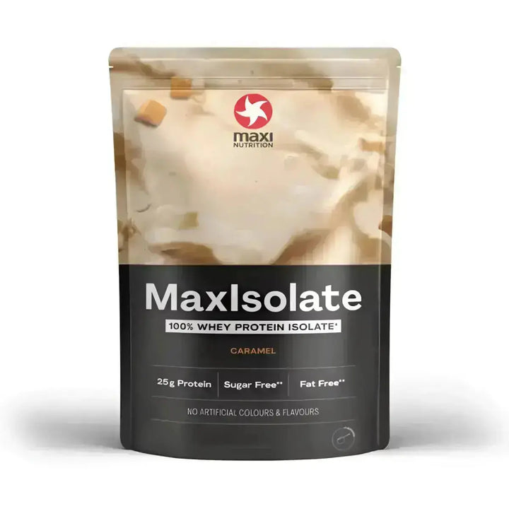 Maxi Nutrition MaxIsolate 100% Whey Protein Isolate 1000g mit leckerem Karamellgeschmack