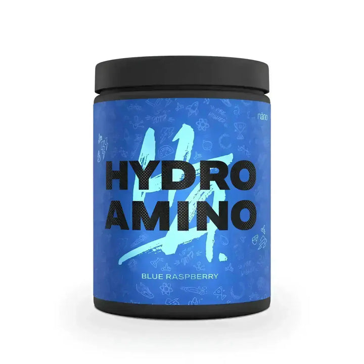Blauer Behälter des Hydro Amino Nahrungsergänzungsprodukts von Nanosupps