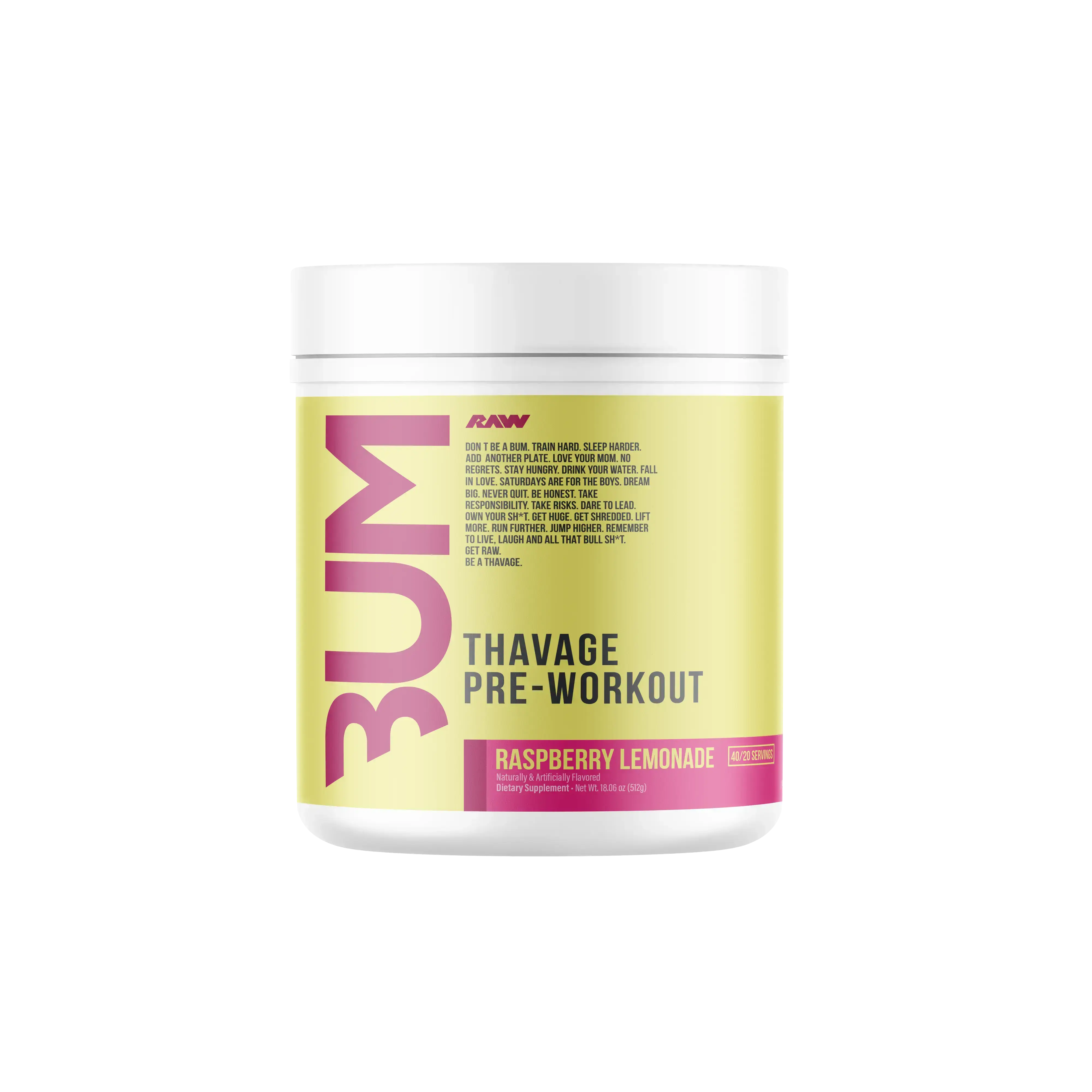 RAW Nutrition CBUM Thavage Pre-Workout 520g RAW Nutrition
