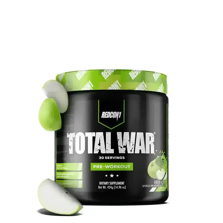 Grüner Apfel Pre-Workout Supplement Redcon1 Total War 392g für extremer Fokus und Citrullin Malat