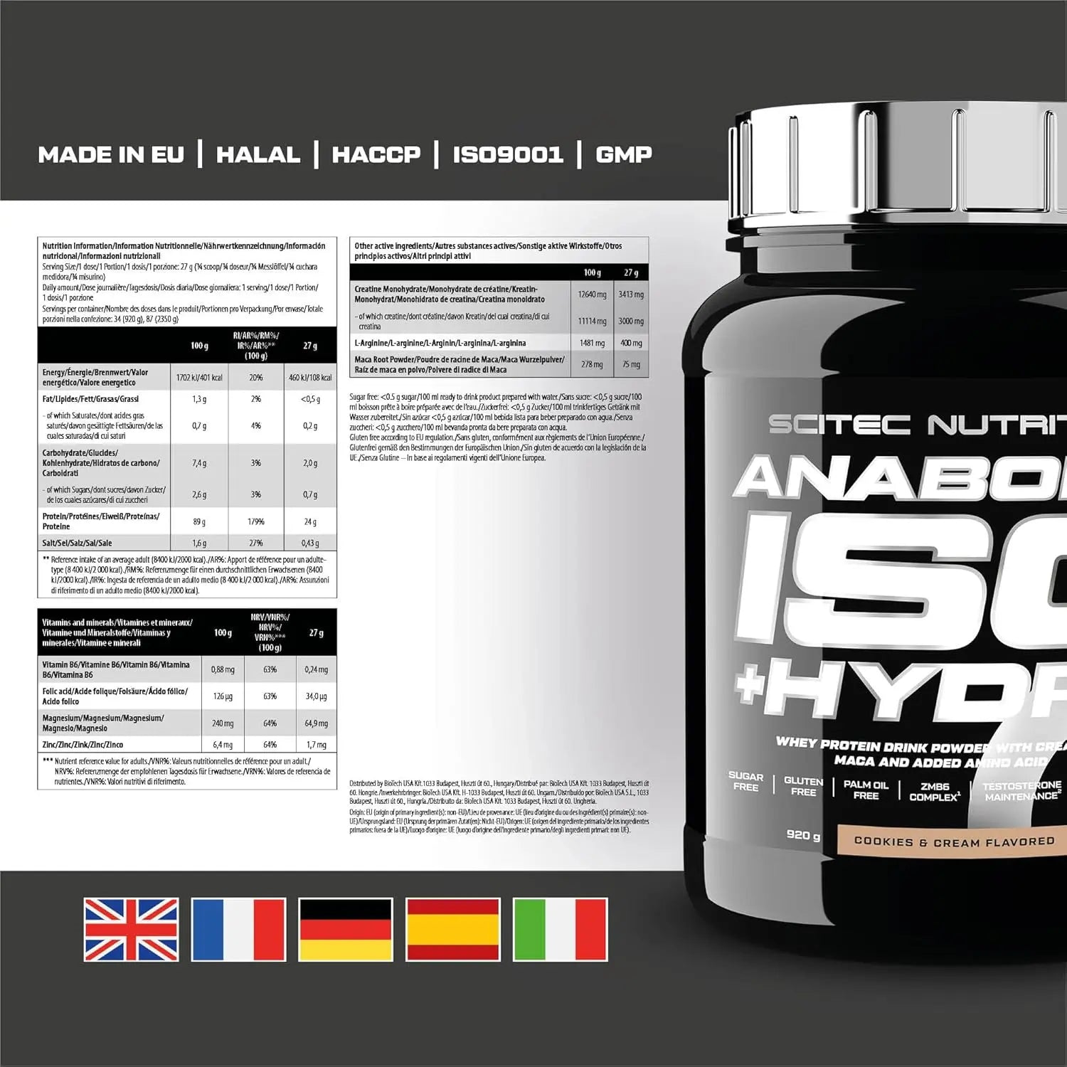 Scitec Anabolic Iso+Hydro 920g Scitec Nutrition