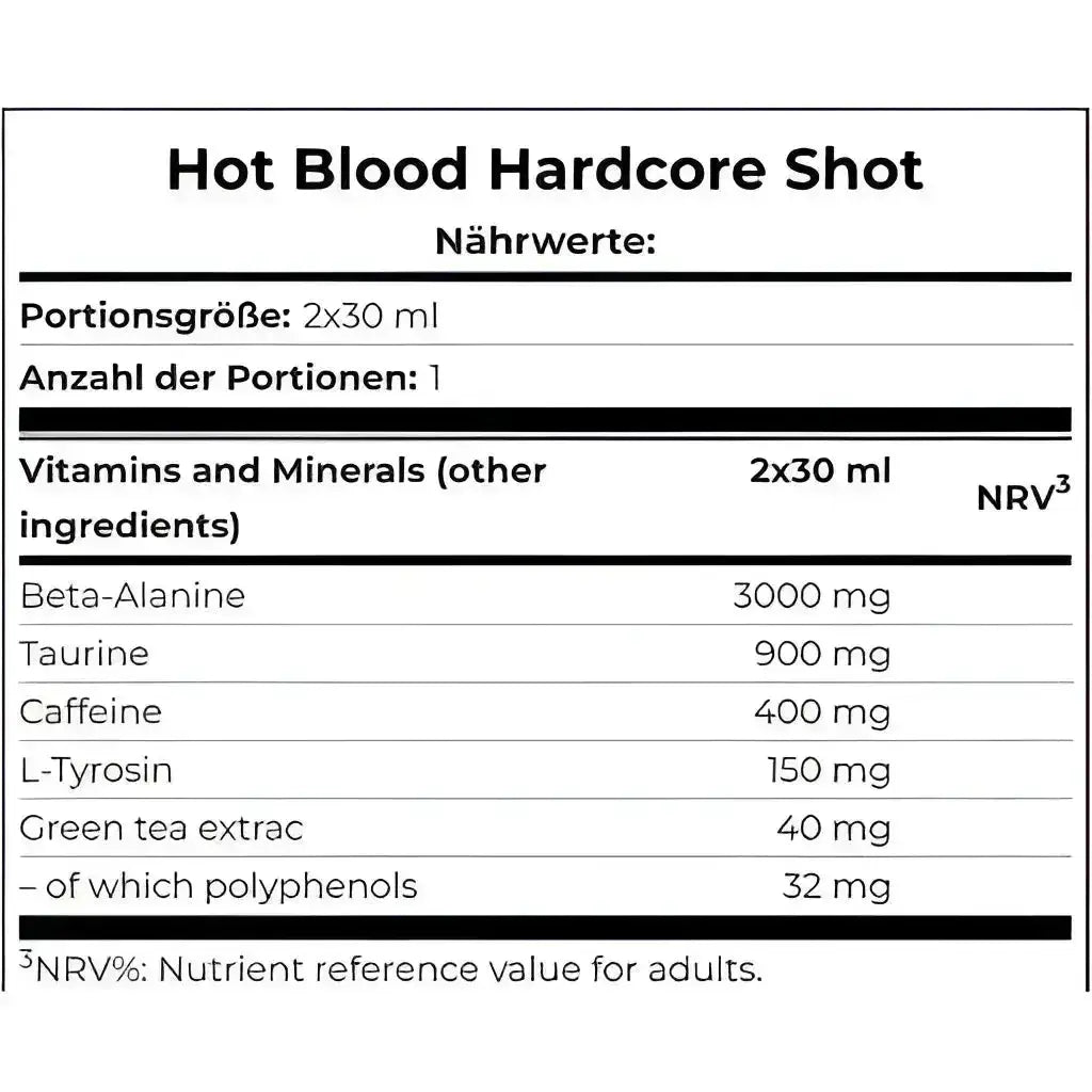 Scitec Hot Blood Hardcore 20 x 60ml