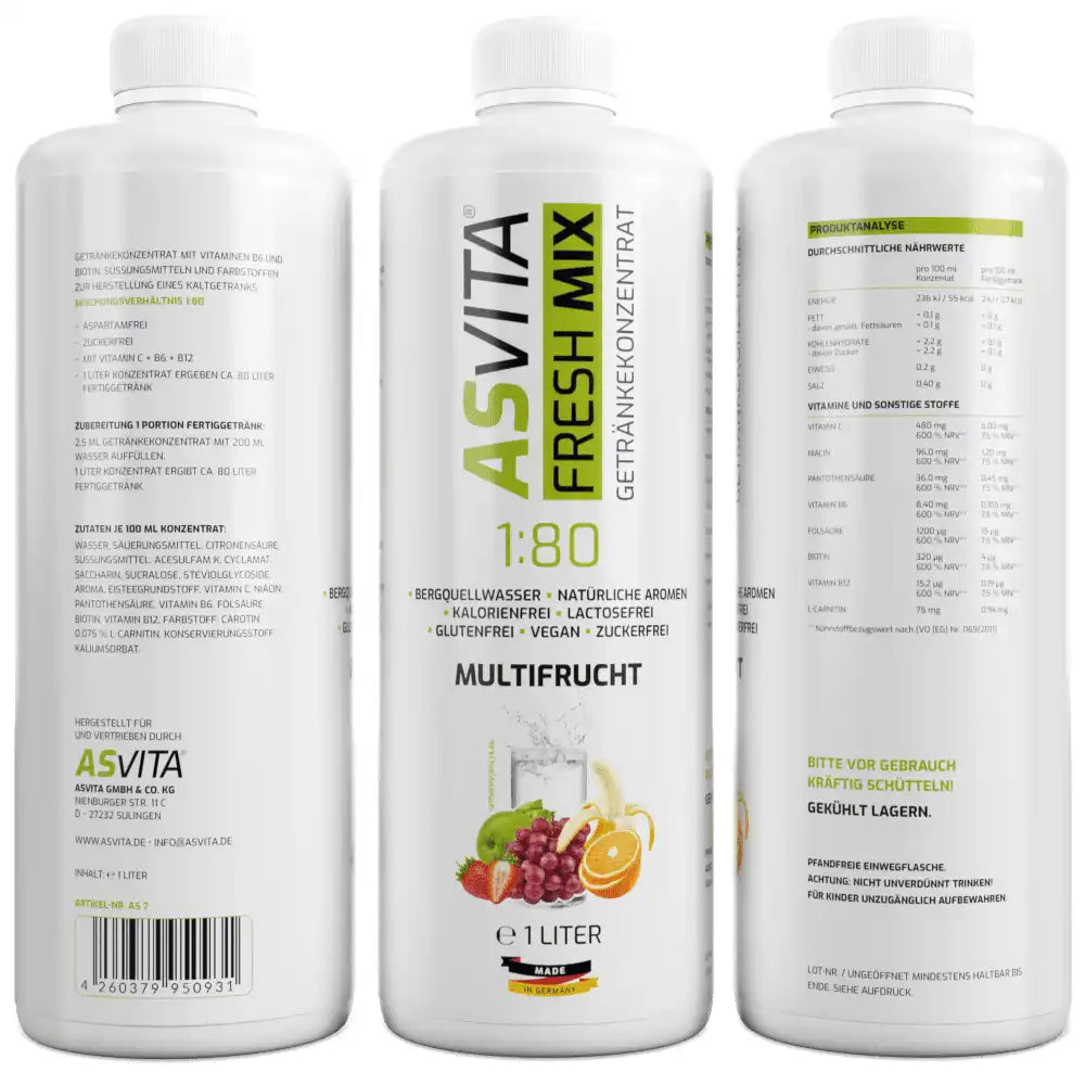 ASVita Fresh Mix Mineralgetränk - 1L