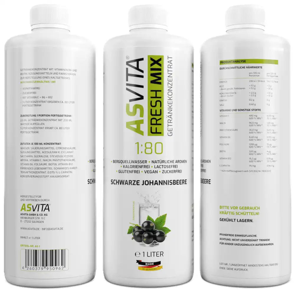 ASVita Fresh Mix Mineralgetränk - 1L