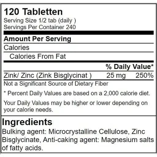 GN Zinc Bisglycinate Health Line - 120 Tabl.