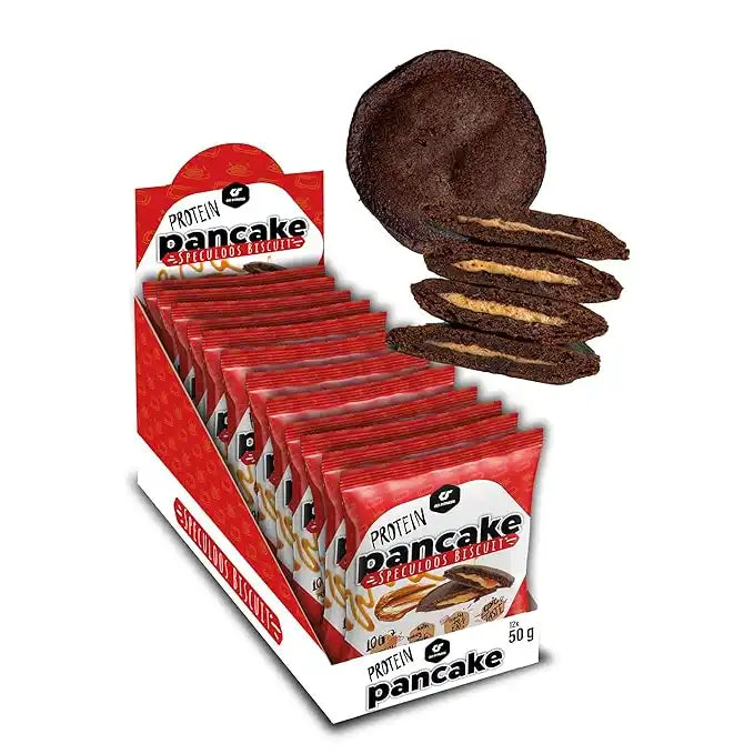 Protein Pancakes mit Speculoos-Keksen aus der Go Fitness Protein Pancake Box