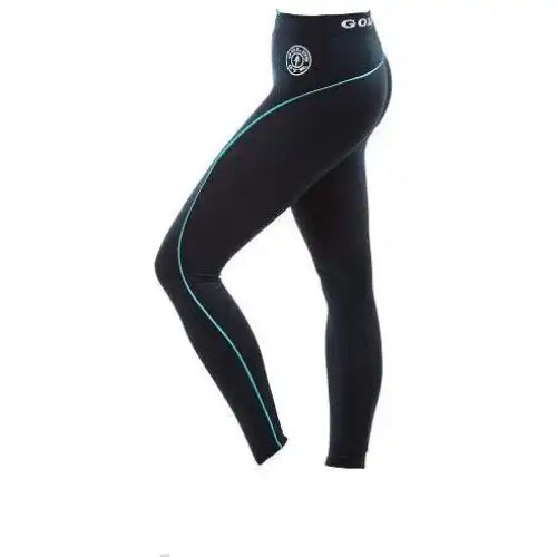 Gold´s Gym GGLPNT023 - Ladies Long Tight Pants - black/turq