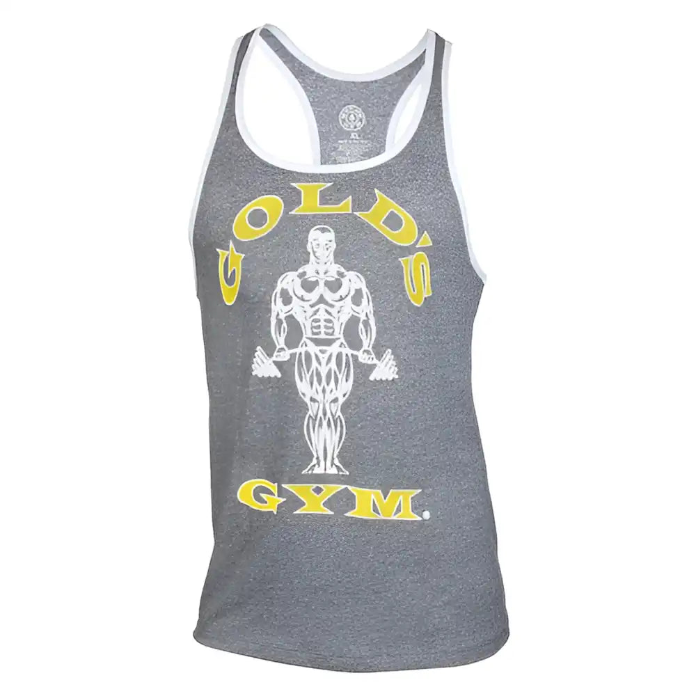 Gold´s Gym Muscle Joe Contrast Stringer Tank - Hellgrau