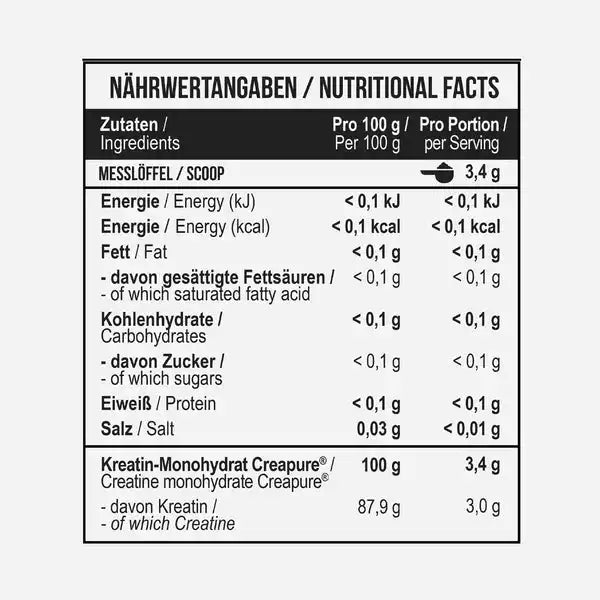 MST - Creatin Monohydrate 1000g - Sportnahrung