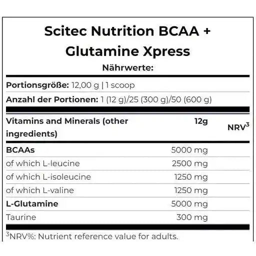 Scitec BCAA+ Glutamine Xpress 600g