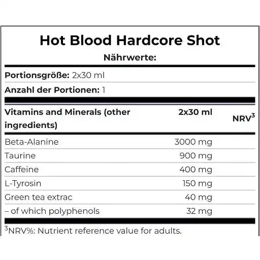 Scitec Hot Blood Hardcore 20 x 60ml