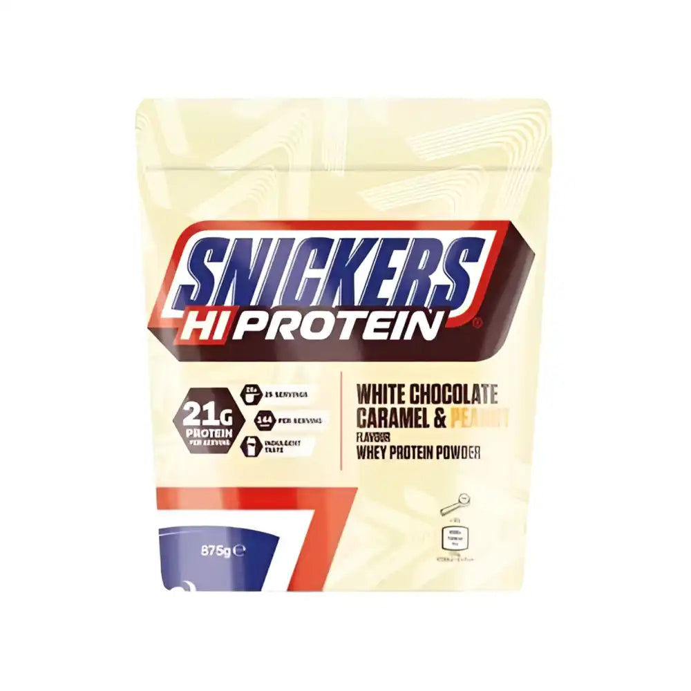 Snickers HI Protein 455g White Choc, Caramel&Peanut